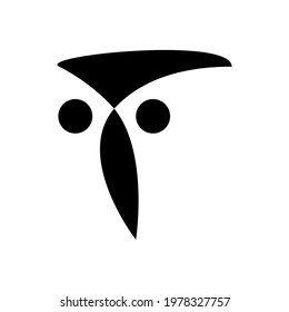 Owl. Vector logotype in flat style