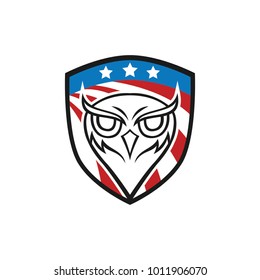 Owl vector mascot design sport animals illustration emblem isolated 
