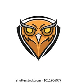 Owl vector mascot design sport animals illustration emblem isolated 