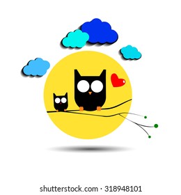 owl vector nature illustration bird art design graphic animal style