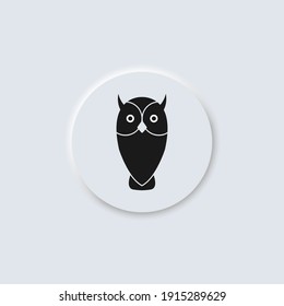 Owl vector neumorphism design icon
