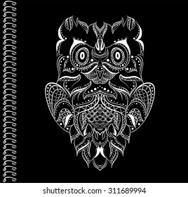 owl vector with ornaments