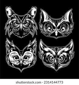 owl vector pack cute bird