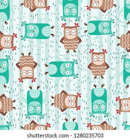 owl vector pattern