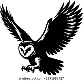 Owl Vector Silhouette, Cute Owl Silhouette