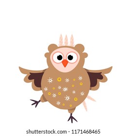 owl vector simple illustration
