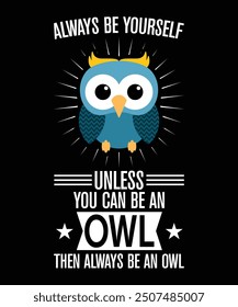 Owl versatile design is ideal for prints, t-shirt, mug, poster, cover, pillow, poster etc.
