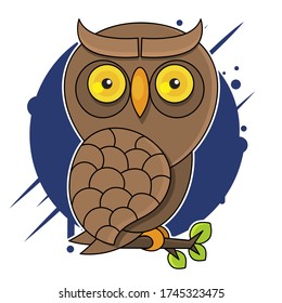 Owl, vintage engraved illustration. Natural History of Animals Vector Illustration Suitable For Greeting Card, Poster Or T-shirt Printing.