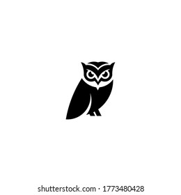 Cute Silhouette Vector Black Owl Stock Vector (Royalty Free) 1761388301