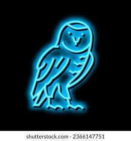 owl wild bird neon light sign vector. owl wild bird illustration