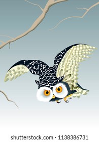 Owl in winter