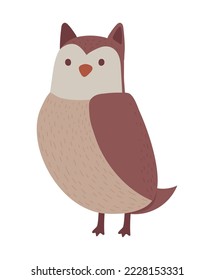 owl winter animal icon isolated