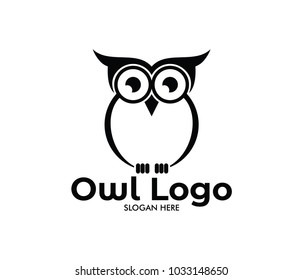 owl wisdom vector logo design template