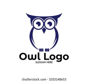 owl wisdom vector logo design template