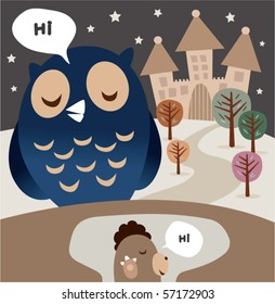 Owl and Woodchuck