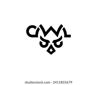 Marca de búho diseño de logotipo creativo.