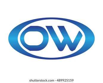 OW-letter abbreviations blue oval logo