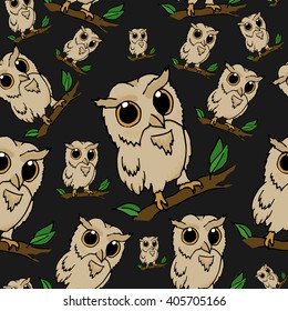 Owls background pattern