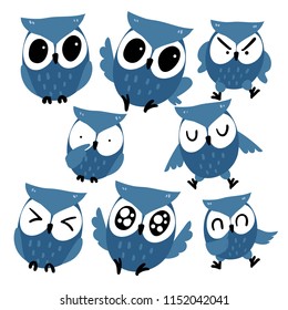owls character vector design