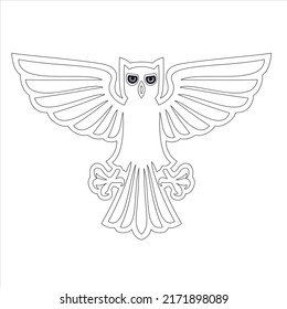 Owls Coloring Page . Adult antistress hand drawn coloring. Kids and adults owls coloring  page