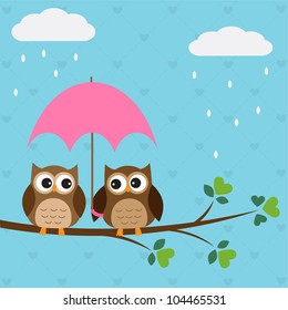 Couple under umbrella.ai Royalty Free Stock SVG Vector and Clip Art