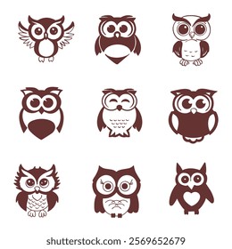 The owl's insight symbol icon symbolizes wisdom and deep insight