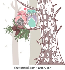 owls in love