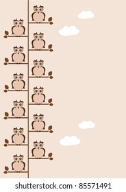 owls on branches