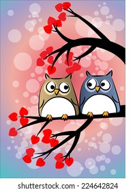owls on the tree