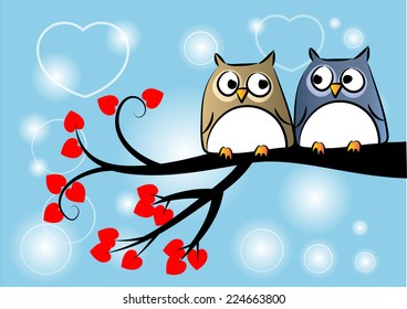 owls on the tree