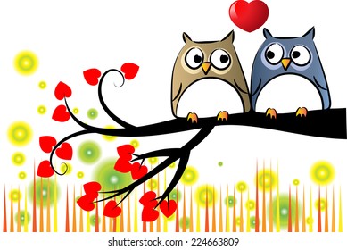 owls on the tree