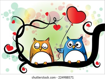owls on the tree