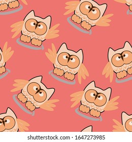 owls seamless pattern for kid design printing,wallpaper and background