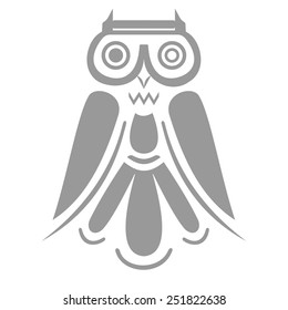Owl's sign on a white background