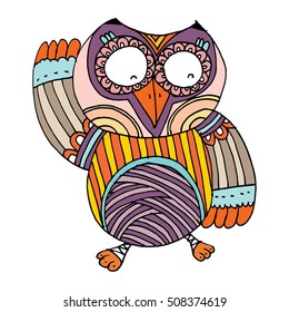 Owls Vector, Owls Illustration Doodle Vector