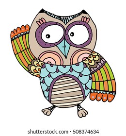 Owls Vector, Owls Illustration Doodle Vector