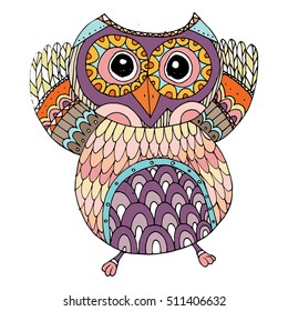 Owls Vector, Owls Illustration Doodle Vector