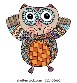Owls Vector, Owls Illustration Doodle Vector