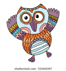 Owls Vector, Owls Illustration Doodle Vector