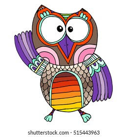 Owls Vector, Owls Illustration Doodle Vector