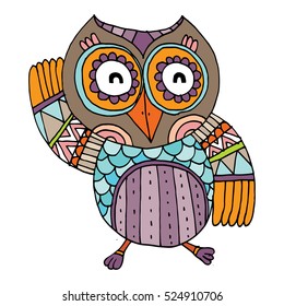 Owls Vector, Owls Illustration Doodle Vector