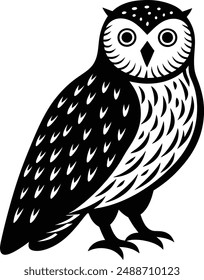Owls vector-based illustration artworks hand drawing clipart 