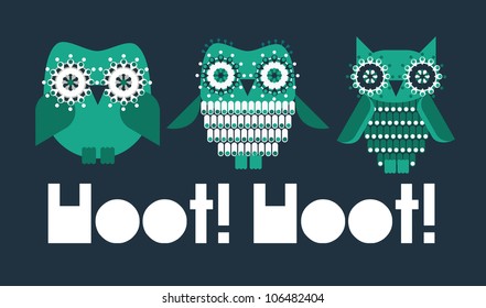 owls vector/illustration