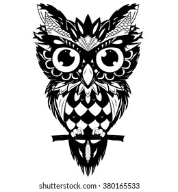 Owltattoo Sketch Stock Vector (Royalty Free) 380165533 | Shutterstock