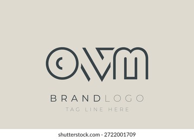 OWM abstraktes Buchstaben-Logo-Design. Modernes Business-Logo-Design mit abstrakter Typografie und zeitgenössischem Stil