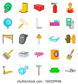Own accommodation icons set. Cartoon set of 25 own accommodation vector icons for web isolated on white background