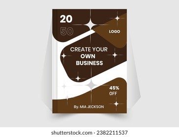 Own BookCover design unique shape with abstract