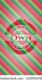 Own christmas style emblem.