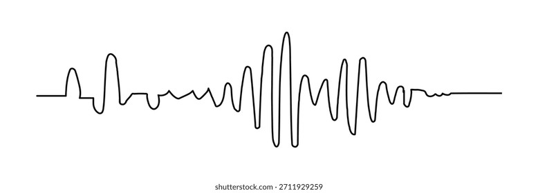 Propia Plantilla de diseño de ondas de sonido. Conjunto de diseño de ondas de sonido de podcast. Ilustración vectorial sobre fondo blanco.