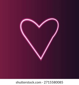 Propio Vector creado del signo de neón del amor. Corazón de neón.